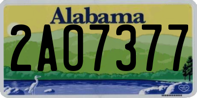 AL license plate 2AO7377