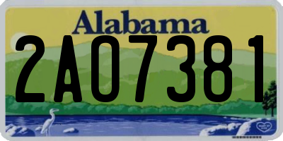 AL license plate 2AO7381