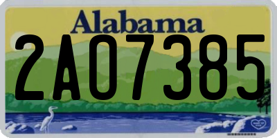 AL license plate 2AO7385