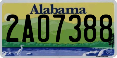 AL license plate 2AO7388