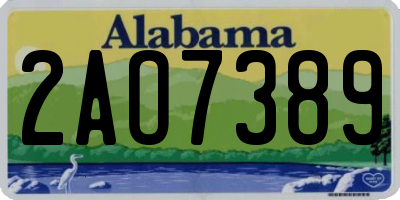 AL license plate 2AO7389