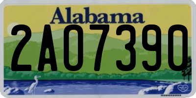 AL license plate 2AO7390