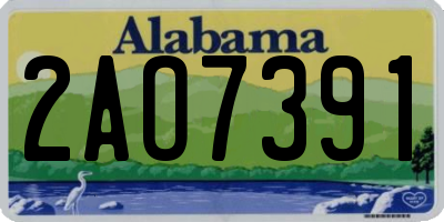 AL license plate 2AO7391