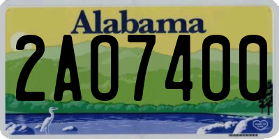AL license plate 2AO7400