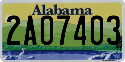 AL license plate 2AO7403
