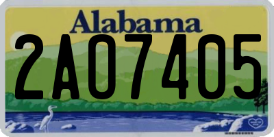 AL license plate 2AO7405