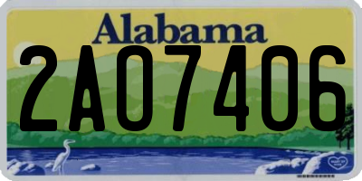 AL license plate 2AO7406