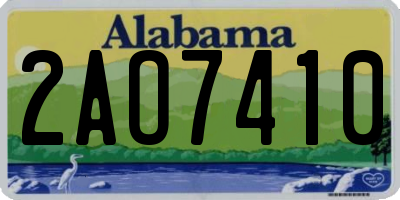 AL license plate 2AO7410