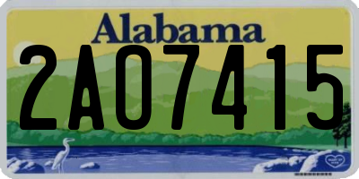 AL license plate 2AO7415