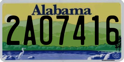 AL license plate 2AO7416