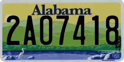 AL license plate 2AO7418