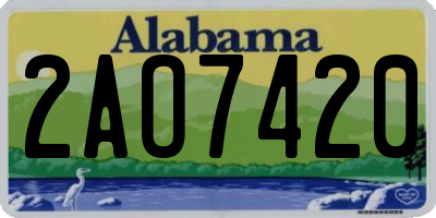 AL license plate 2AO7420
