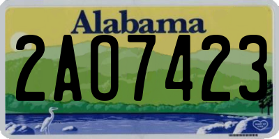 AL license plate 2AO7423