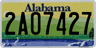 AL license plate 2AO7427