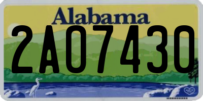 AL license plate 2AO7430