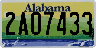 AL license plate 2AO7433