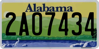 AL license plate 2AO7434