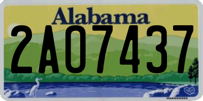 AL license plate 2AO7437