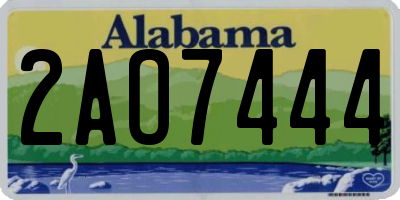 AL license plate 2AO7444