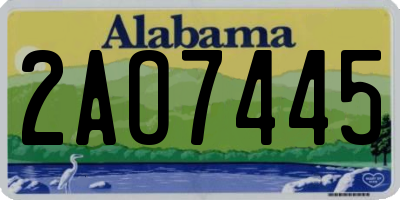 AL license plate 2AO7445