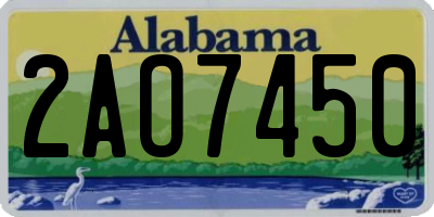 AL license plate 2AO7450