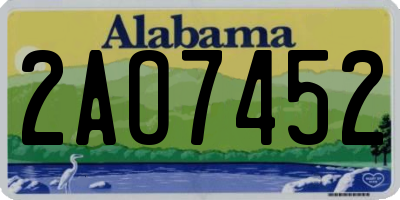 AL license plate 2AO7452