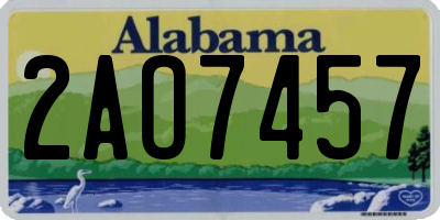 AL license plate 2AO7457
