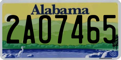 AL license plate 2AO7465