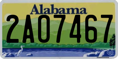 AL license plate 2AO7467