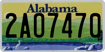 AL license plate 2AO7470