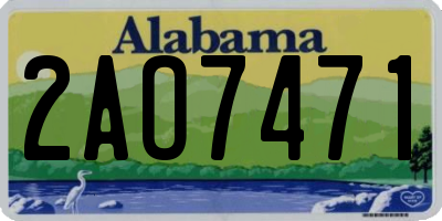 AL license plate 2AO7471
