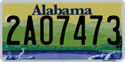 AL license plate 2AO7473