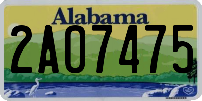 AL license plate 2AO7475