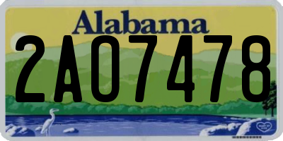 AL license plate 2AO7478