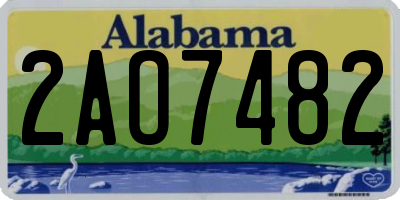 AL license plate 2AO7482