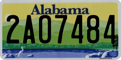 AL license plate 2AO7484
