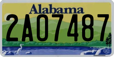 AL license plate 2AO7487