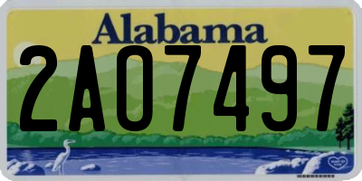 AL license plate 2AO7497