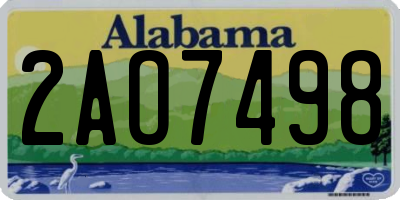 AL license plate 2AO7498