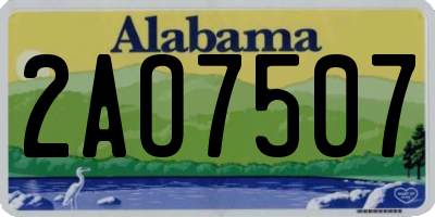 AL license plate 2AO7507