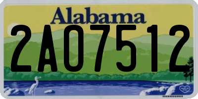AL license plate 2AO7512