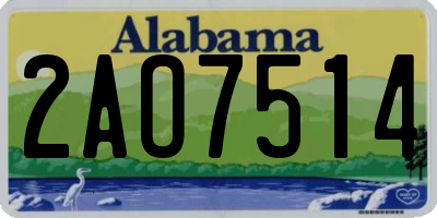AL license plate 2AO7514