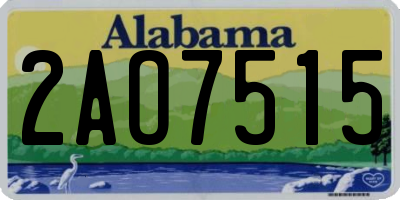 AL license plate 2AO7515