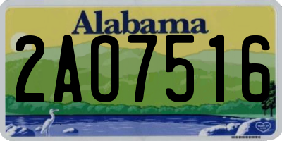 AL license plate 2AO7516