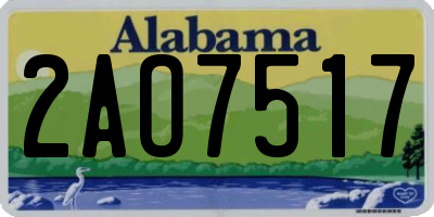 AL license plate 2AO7517
