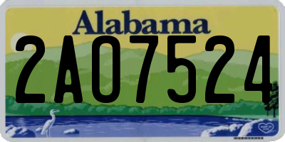 AL license plate 2AO7524