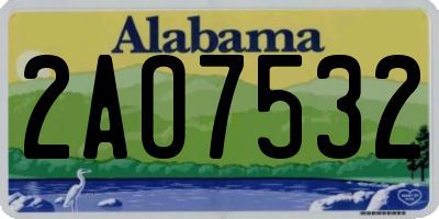 AL license plate 2AO7532