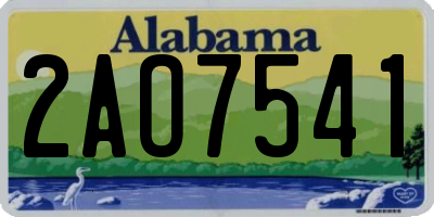 AL license plate 2AO7541