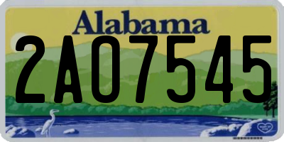 AL license plate 2AO7545