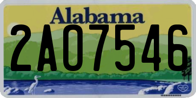 AL license plate 2AO7546